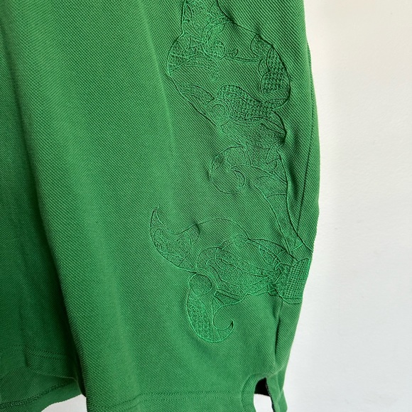 Robert Graham Large Mens Embroidered Polo Shirt - Green - Picture 7 of 8